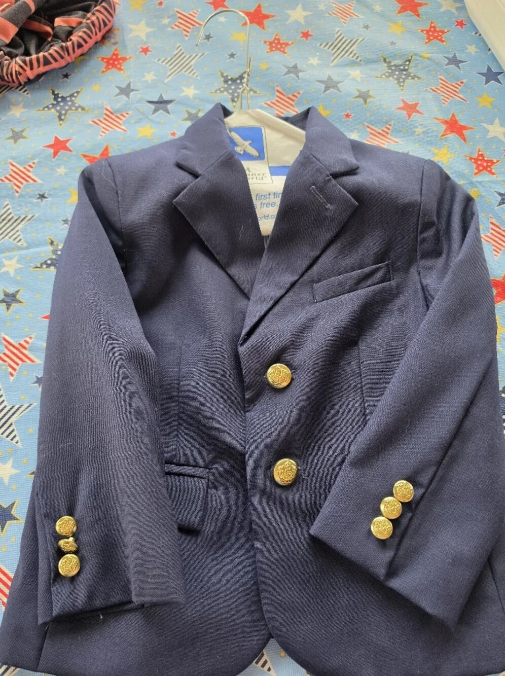 Janie and Jack Classic  Navy Blazer with Gold Buttons